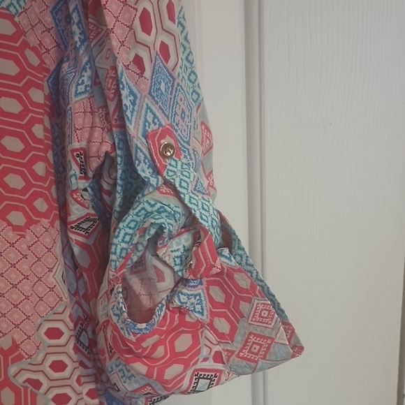 Talbots Multicolor Geometric Blouse - Picture 9 of 10